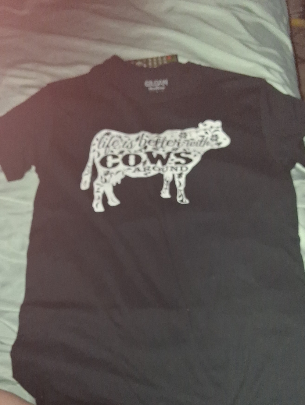 Life Is Better With Cows Black Tshirt